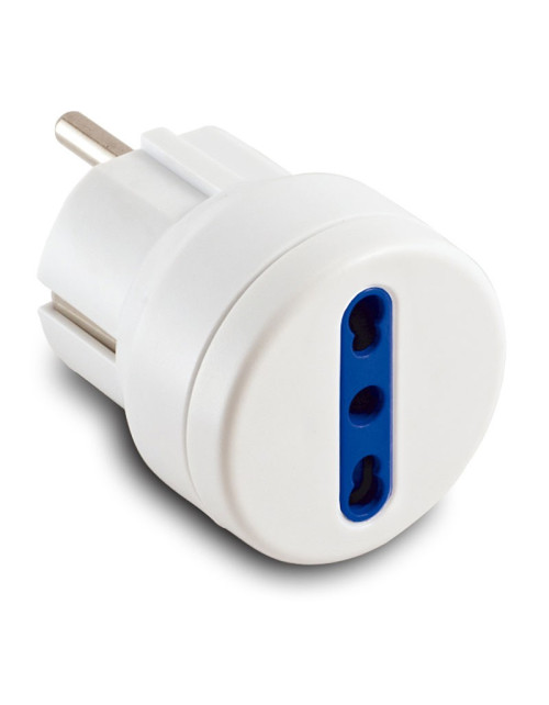 White 10/16A schuko bivalent Master adapter