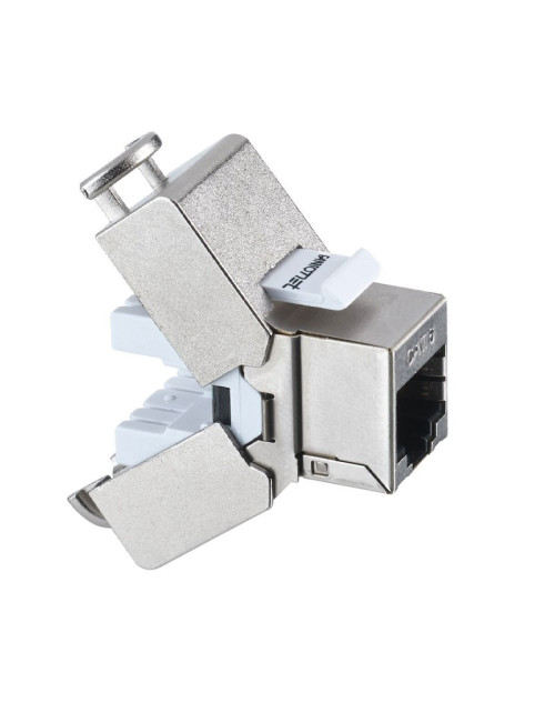 Fanton RJ45 8/8 CAT.6 FTP Grau geschirmte vertikale Buchse