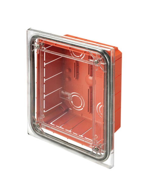 Gewiss recessed transparent watertight box IP55 138x169x70