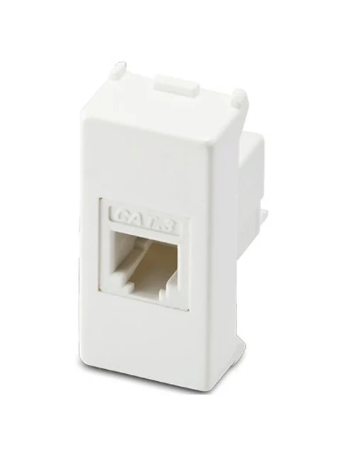 Master Mix telephone socket RJ11 1 plug 6/4 white 21215