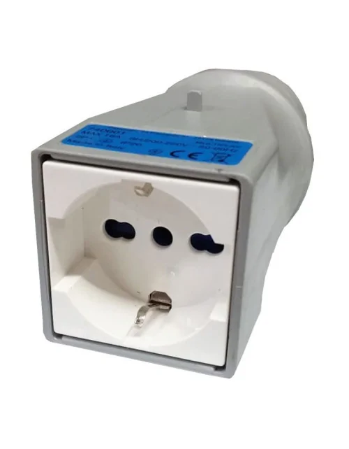 Palazzoli CEE-Industrieadapter für 2P+T-Stecker und Schuko-Steckdose