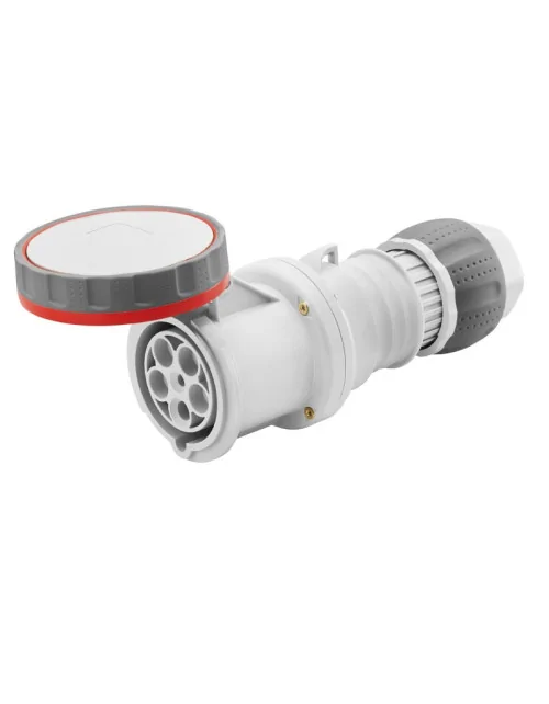 Toma móvil Gewiss 3P+N+T 63A IP67 rojo 346-415V GW63053H