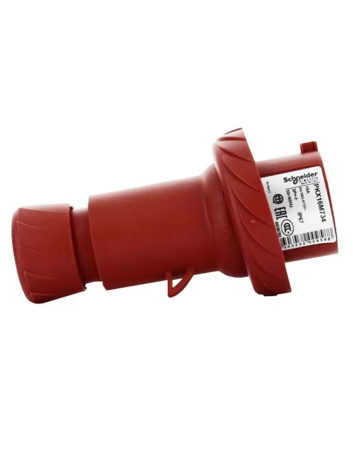 Enchufe móvil industrial Schneider 3X16A+T 400V IP67 rojo