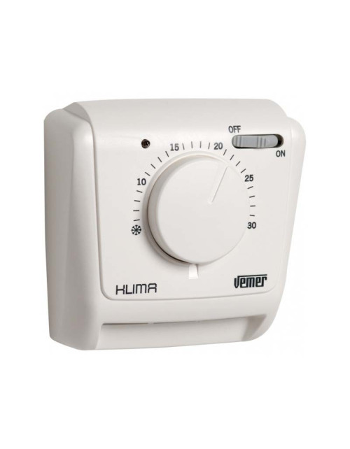 Vemer Klima SI wall mounted mechanical thermostat with gas membrane