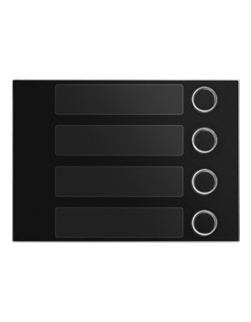 Panel frontal Urmet Alpha con 4 botones negros