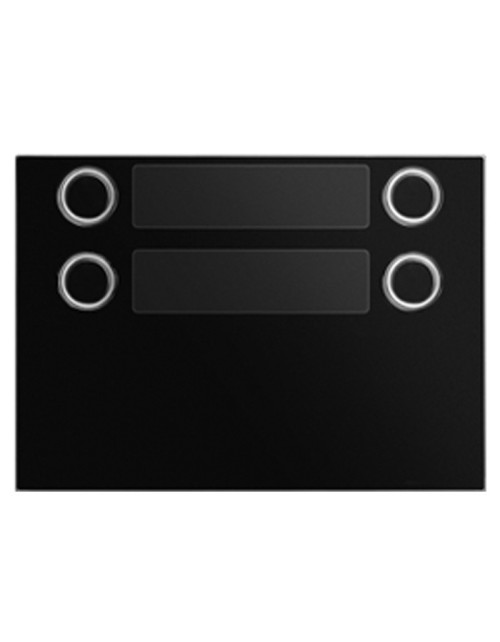 Panel frontal Urmet Alpha con 4 teclas 2 archivos Negro