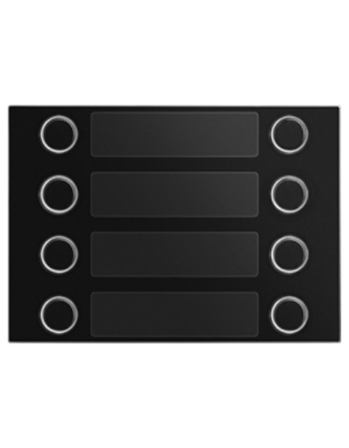 Panel frontal Urmet Alpha con 8 teclas 2 archivos Negro