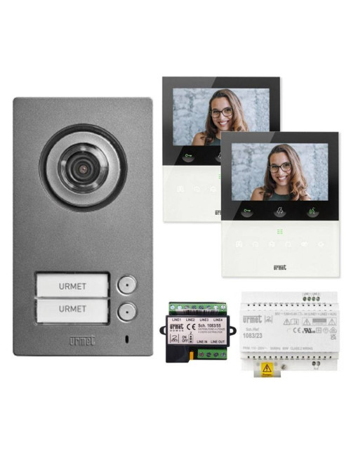 Urmet Zweifamilien-Video-Kit mit MIKRA2 und 2 VOG5W