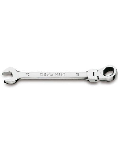 Open-ended Beta combination wrench with jointed ratchet 001420213
