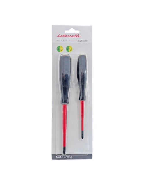 SET 2 Screwdrivers with combined blade Pozidriv Intercable 1399006