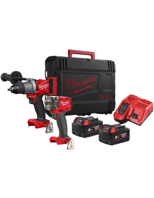 Kit taladro y destornillador Milwaukee M18 18V con pilas 4933478767