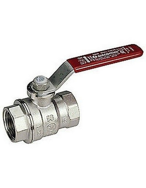 Ball valve, female-female ends, lever handle, full bore, 3/4"