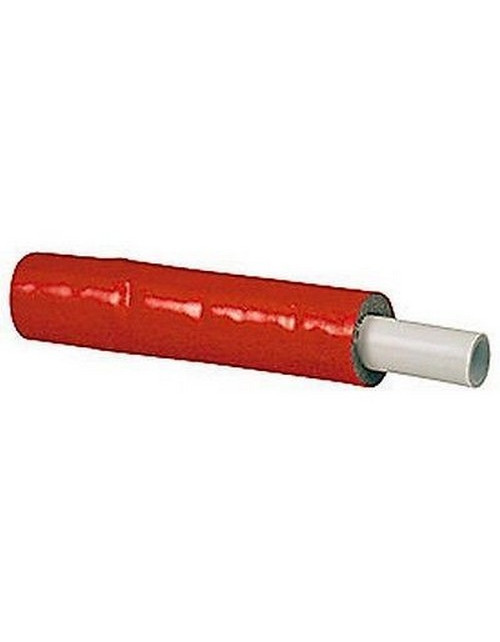 Insulated red PEX-b/AL/PEX-b multilayer pipe, heating, 26X3, in 50 m coil