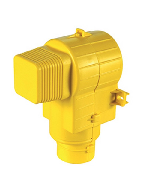 Yellow plastic shell fitting housing RM139-G, 16-20-26