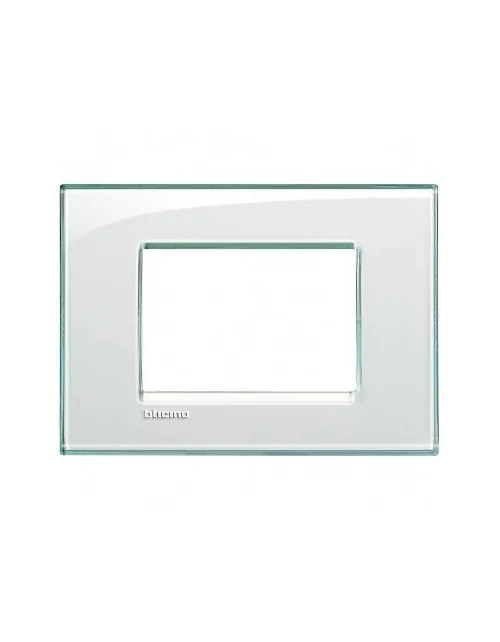 LivingLight | Kristall square plate in aquamarine 3-place technopolymer