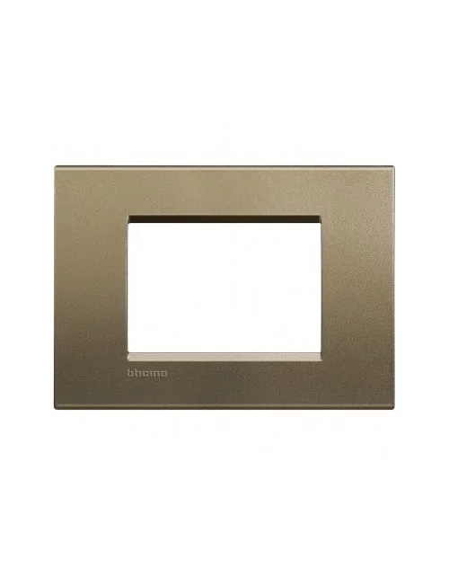 LivingLight | Silk square plate in metal 3 place square