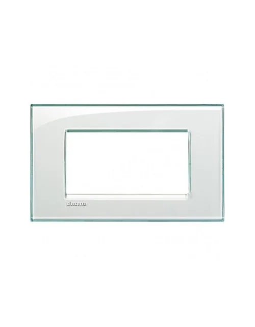 LivingLight | Kristall square plate in aquamarine 4-place technopolymer