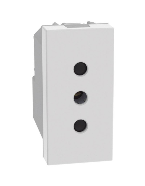 Socket 10A Bticino MatixGO 2P+E P11 white JW4113