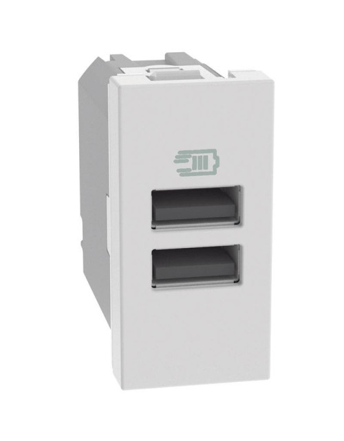 Cargador USB Bticino MatixGO 15W con 2 puertos tipo A blanco JW4191AA