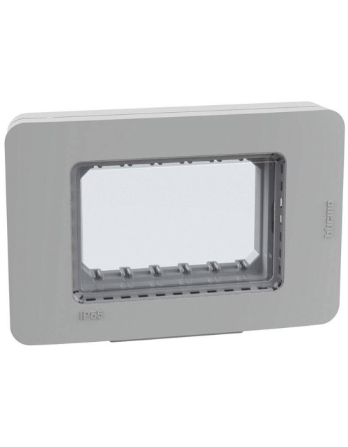 IP55 Bticino MatixGO waterproof plate 3 modules gray 28603G