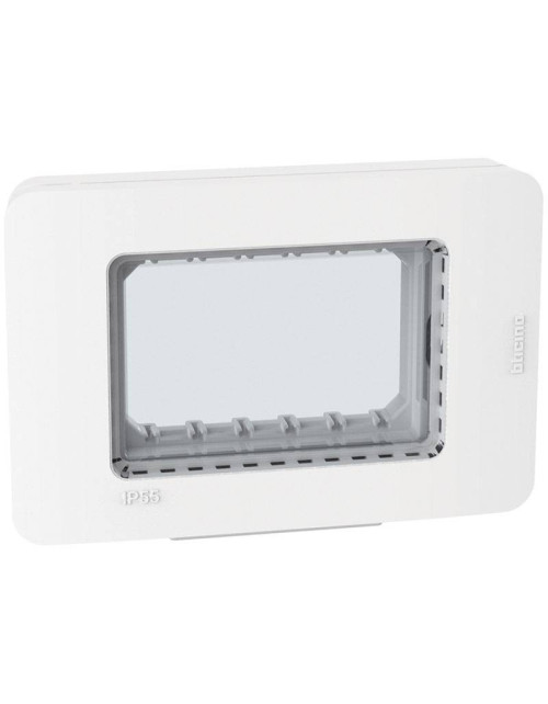 IP55 Bticino MatixGO watertight plate 3 modules white 28603W