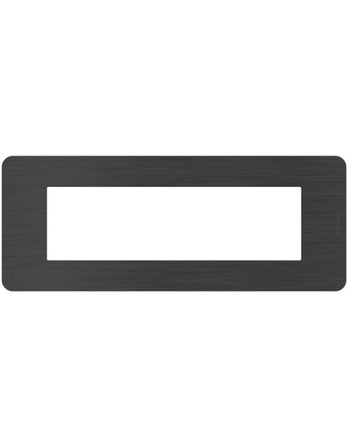 Bticino MatixGO Effects cover plate 7 modules Black Nick JA4807EN