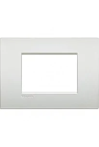 Placca BTICINO Living Light Air 3 moduli nichel satinato