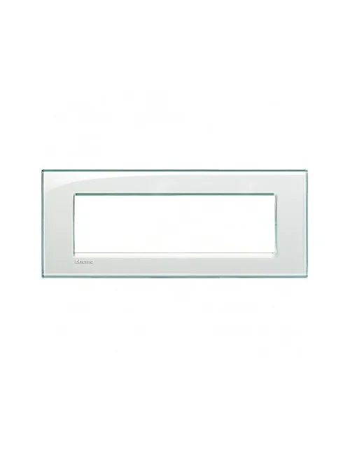 LivingLight | Kristall square plate in aquamarine 7-place technopolymer