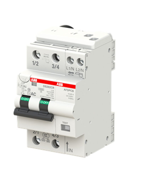 Abb Differential-Thermomagnetschalter 2-polig 16A 30mA Typ AC 6kA 2 Module DS202CRC16AC30