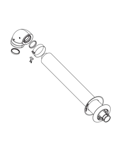 Kit d'échappement de conduit mural coaxial Rinnai 80/125 FOT-KX080-007