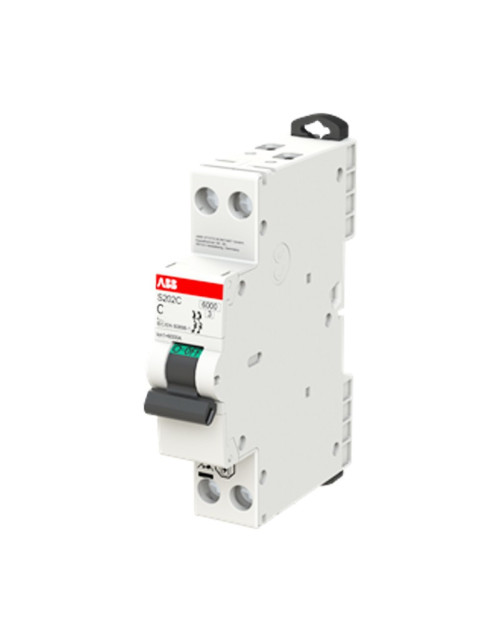 Compact ABB circuit breaker S200C 10A 2P 6KA C 1 Mod 2CDS252280R0104