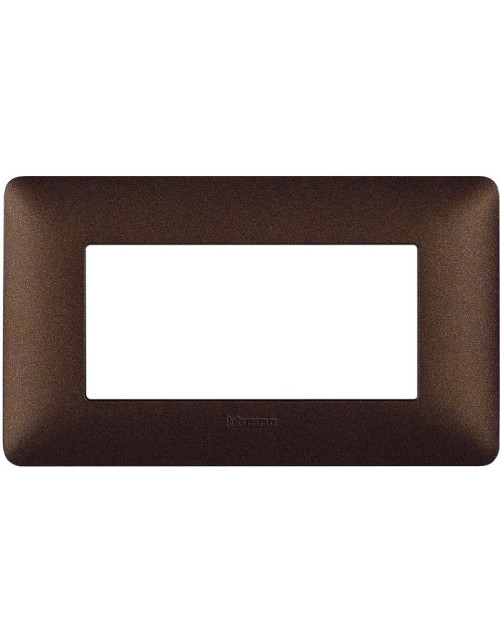 Bticino Matix 4-module coffee brown plate AM4804TGG