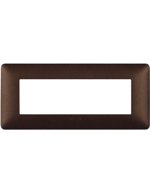 Bticino Matix 6-module coffee brown plate AM4806TGG