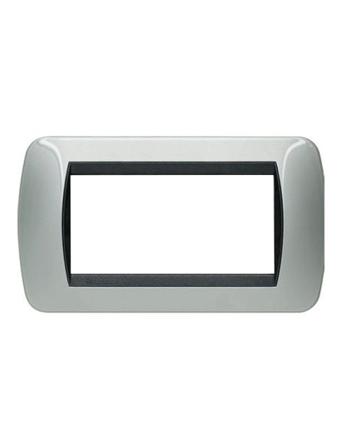 Bticino Living International Placa de aluminio de 4 módulos L4804AL