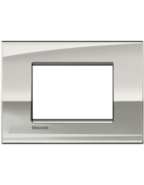 Bticino Livinglight AIR plaque 3 modules palladium LNC4803PL