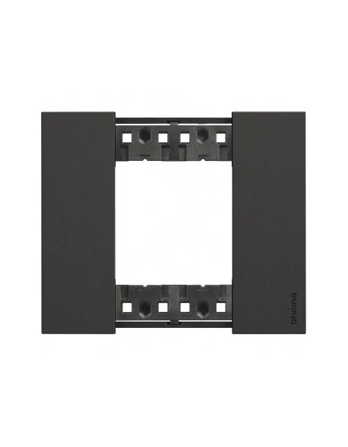 BTicino KA4802KG Vivant maintenant | Plaque 2 modules noire