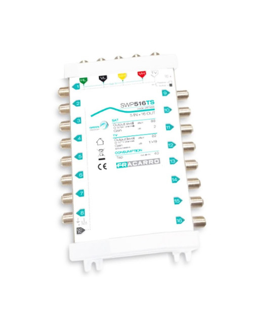Kompakter Multischalter Fracarro SWP516TS mit 5 Eingängen und 16 Ausgängen 287520