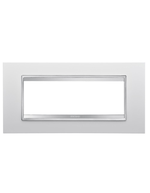 Gewiss Chorus LUX 6P plaque blanche GW16206TB