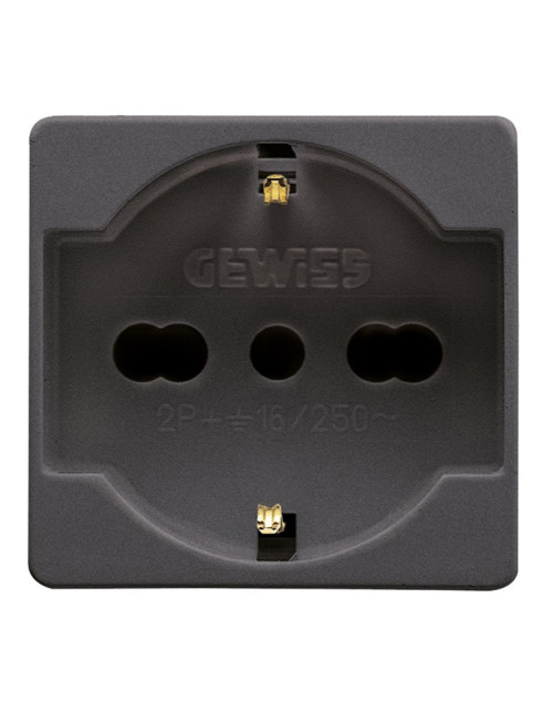 Gewiss System 10/16A bypass Schuko socket GW21246