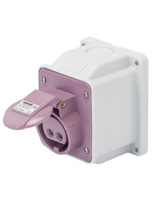 Priză fixă Gewiss 2P 16A IP44 violet 24V GW62456