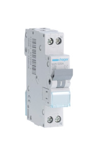 interruttore magnetotermico 6ka 1p+n cortocircuito din 25a 1 modulo