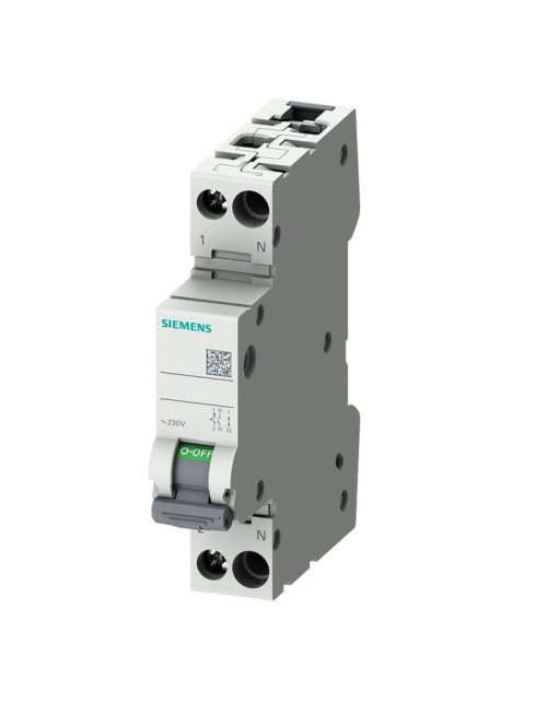 Interruptor magnetotérmico Siemens 20A 1P+N 6KA curva C 1 módulo 5SL60207