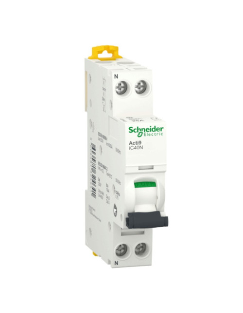 Schneider Acti9 1P+N 6A 6KA C 1M IC40N A9P54606 circuit breaker