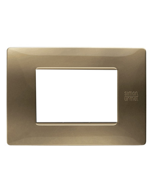 Placa Urmet Simon Nea Flexa 3 módulos bronce 11803.BR