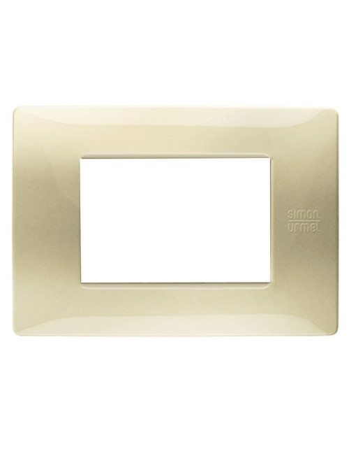 Urmet Simon Nea 3-module plate in satin gold 11803.OS