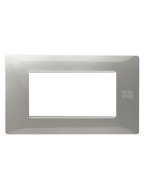 Placa Urmet Simon Nea Flexa 4 módulos color aluminio 11804.AL