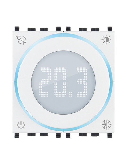 Vimar Radthermostat 2 Module mit weißem Display 02970.B