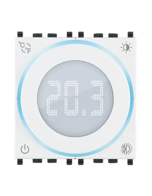 Vimar thermostat de roue 2 modules avec affichage blanc 02970.B