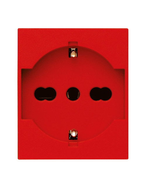 Toma Schuko estandar Vimar Linea 16A 2P+T P40 Rojo 30210.R