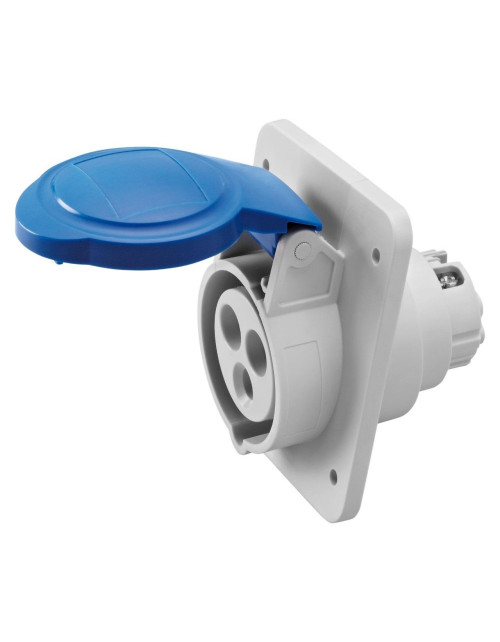 10° HP FLUSH-MOUNTING FIXED SOCKET - IP44/IP54 - 2P+E 32A